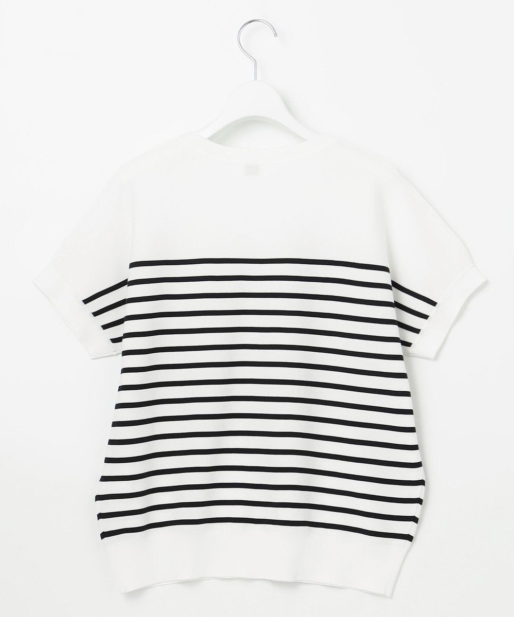 J.PRESS LADIES 【洗える・抗菌防臭】 ドルマンガーター ボーダー ニット 