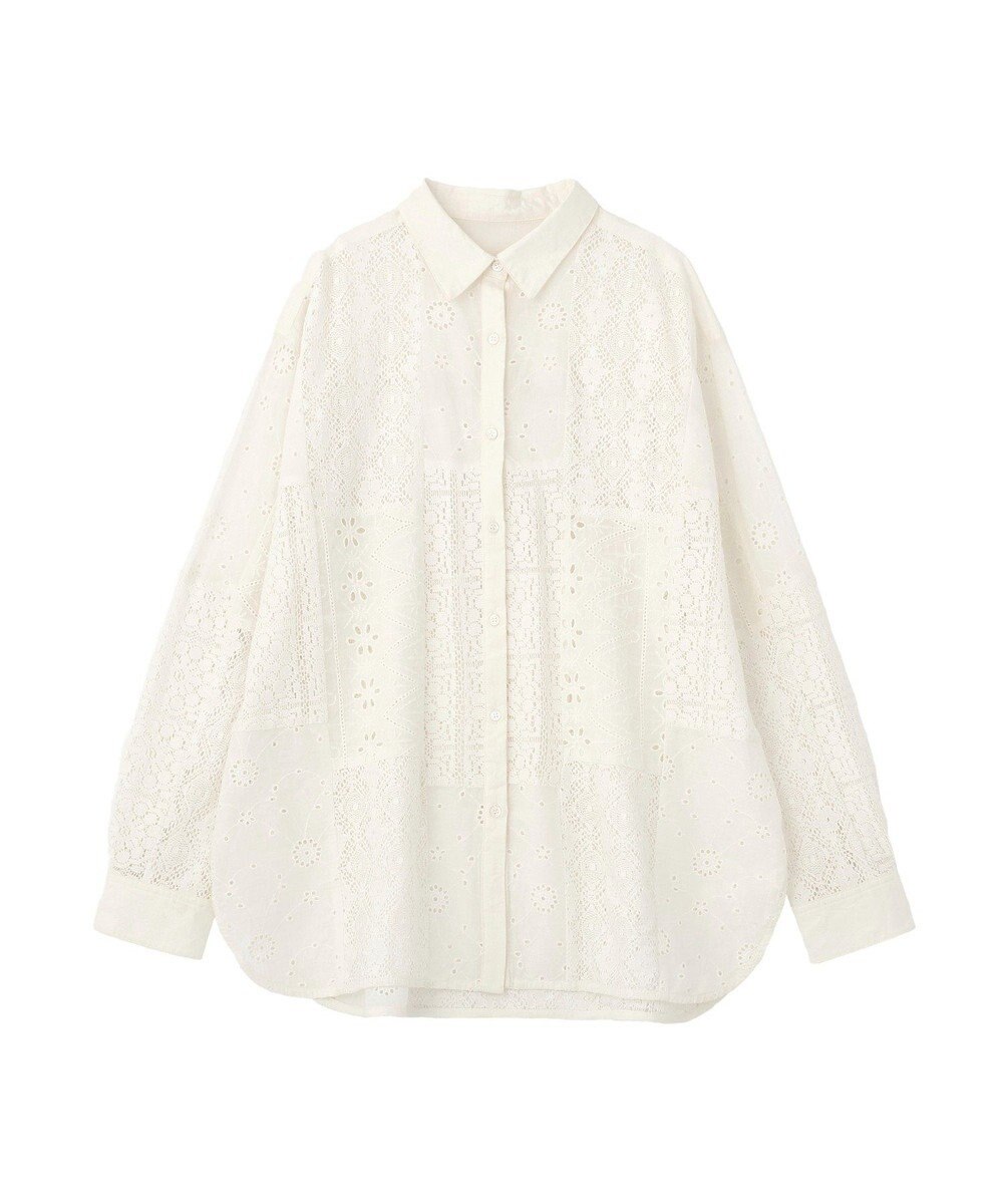 AMERICAN HOLIC レースパッチワークシャツ 