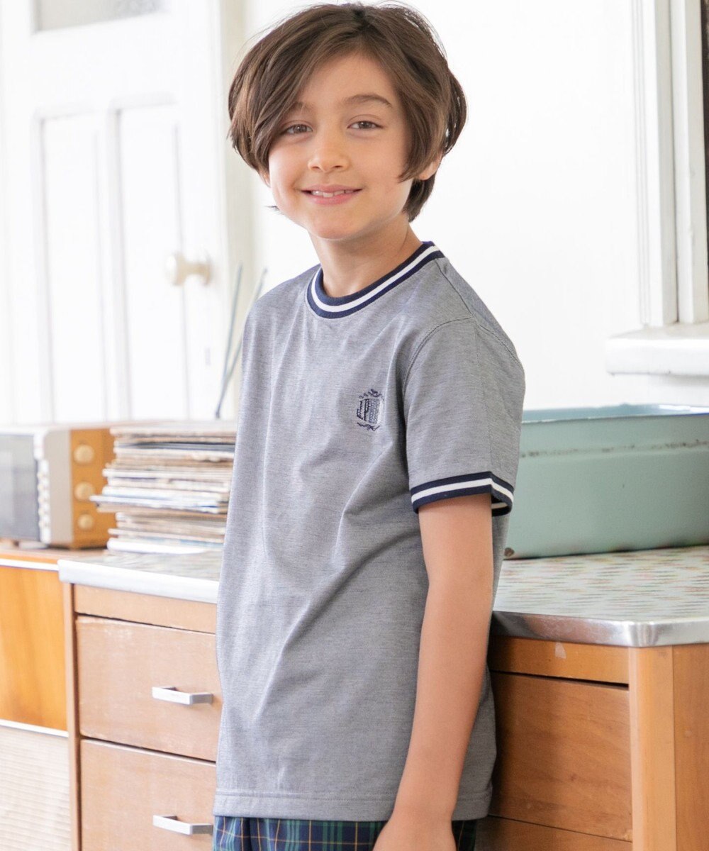 J.PRESS KIDS 【140-170㎝】COOLMAX コンビボーダー リブＴシャツ 