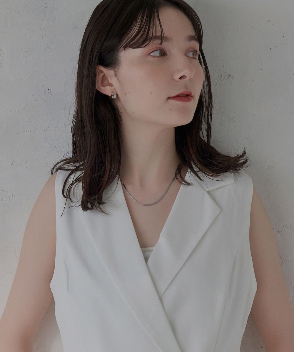 Phoebe ≪TV番組着用商品≫【金属アレルギー対応】ワンタッチワイドフープミニピアス　シルバー/サージカルステンレス 