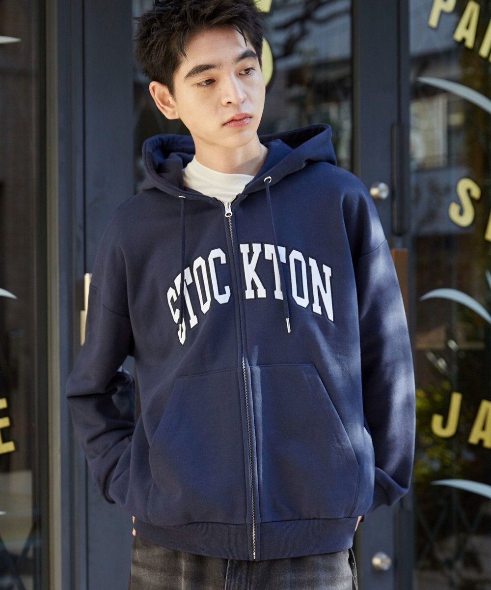 WEGO 【ユニセックス着用ITEM】ワッペンロゴZIPパーカー 