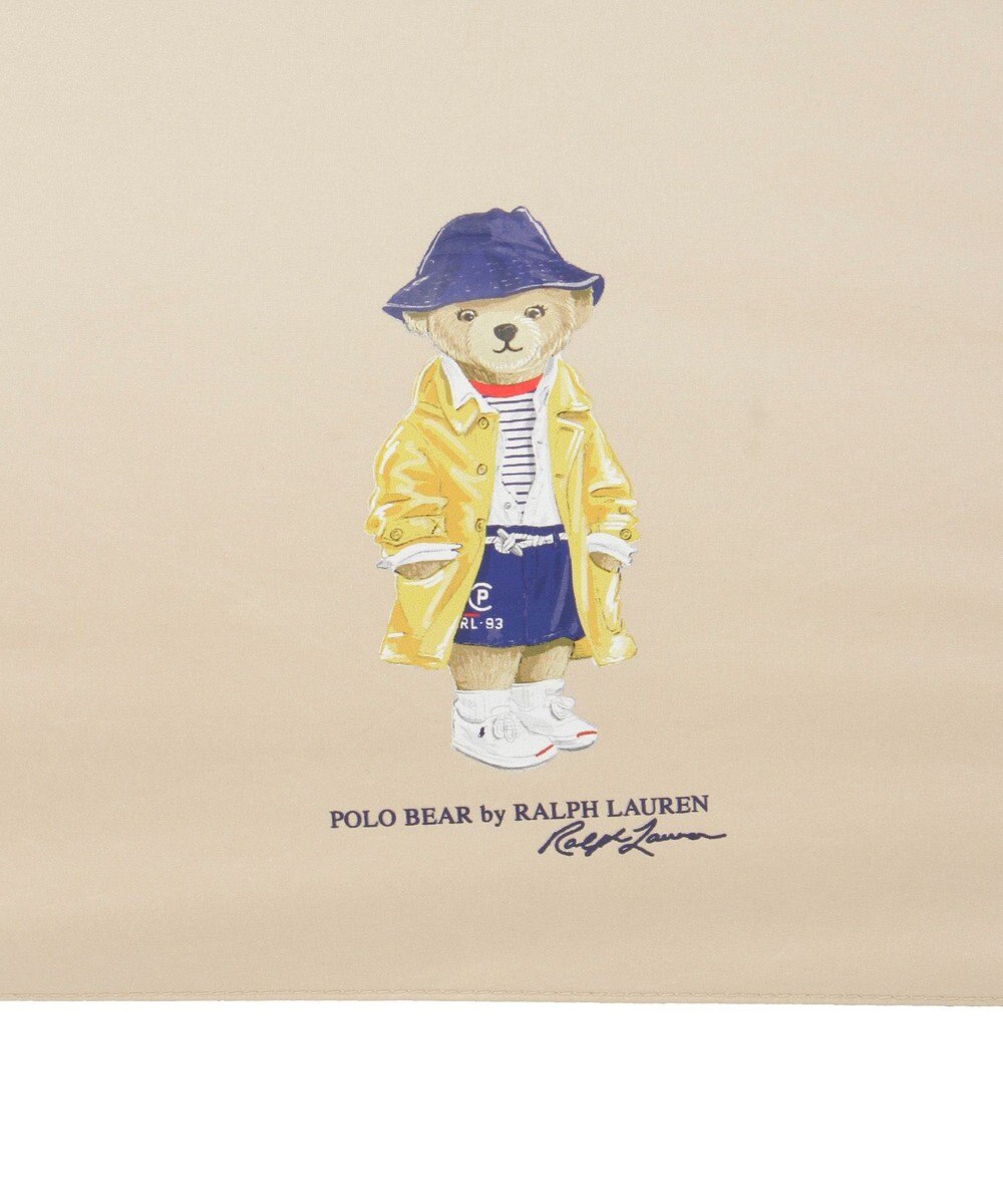 MOONBAT 【遮光率100％/UV100％/遮熱】POLO RALPH LAUREN(ポロ ラルフローレン)BEAR ポロベア ポーチ入り 無地 5段折りたたみ傘 晴雨兼用日傘 