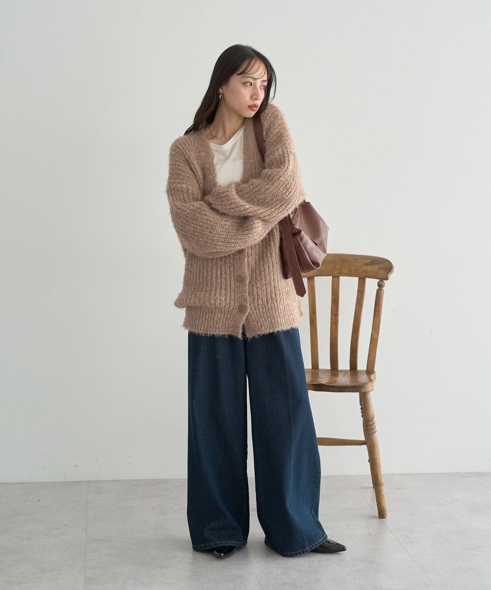 earth music&ecology 【予約】カラーミックスシャギーカーディガン 