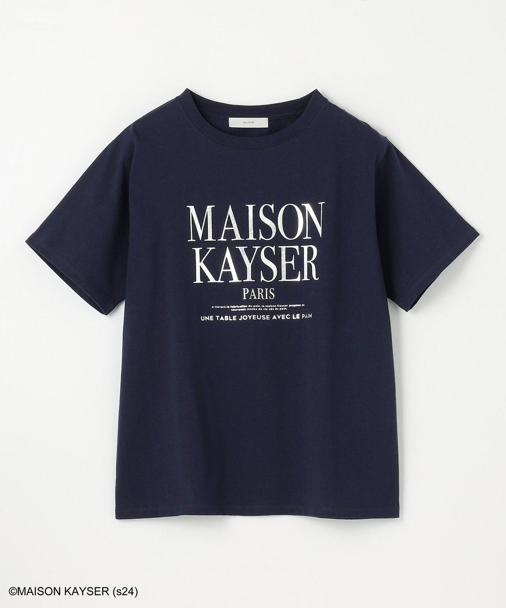 ANY 【MAISON KAYSERコラボ】箔プリントロゴ半袖Tシャツ 