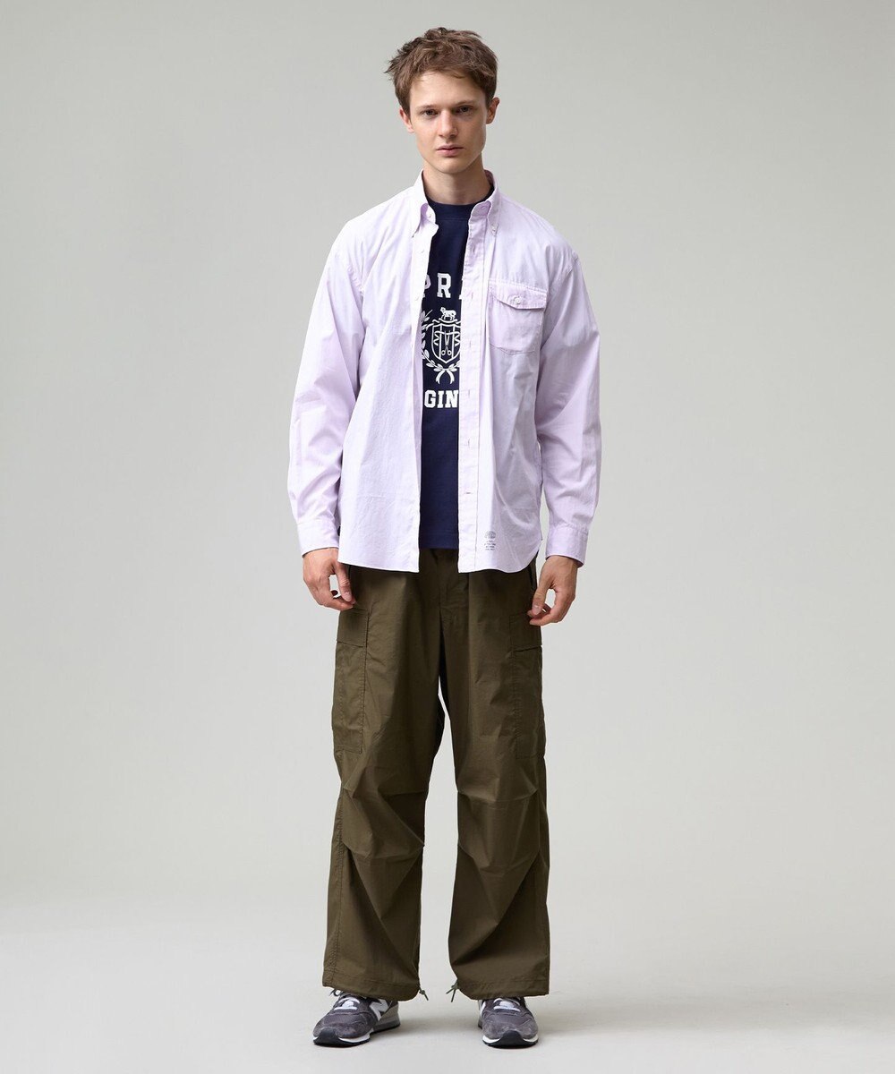 J.PRESS MEN 【J.PRESS ORIGINALS】【UNISEX】Cotton Broad Cloth B.D. Shirt / Baggy-Fit 