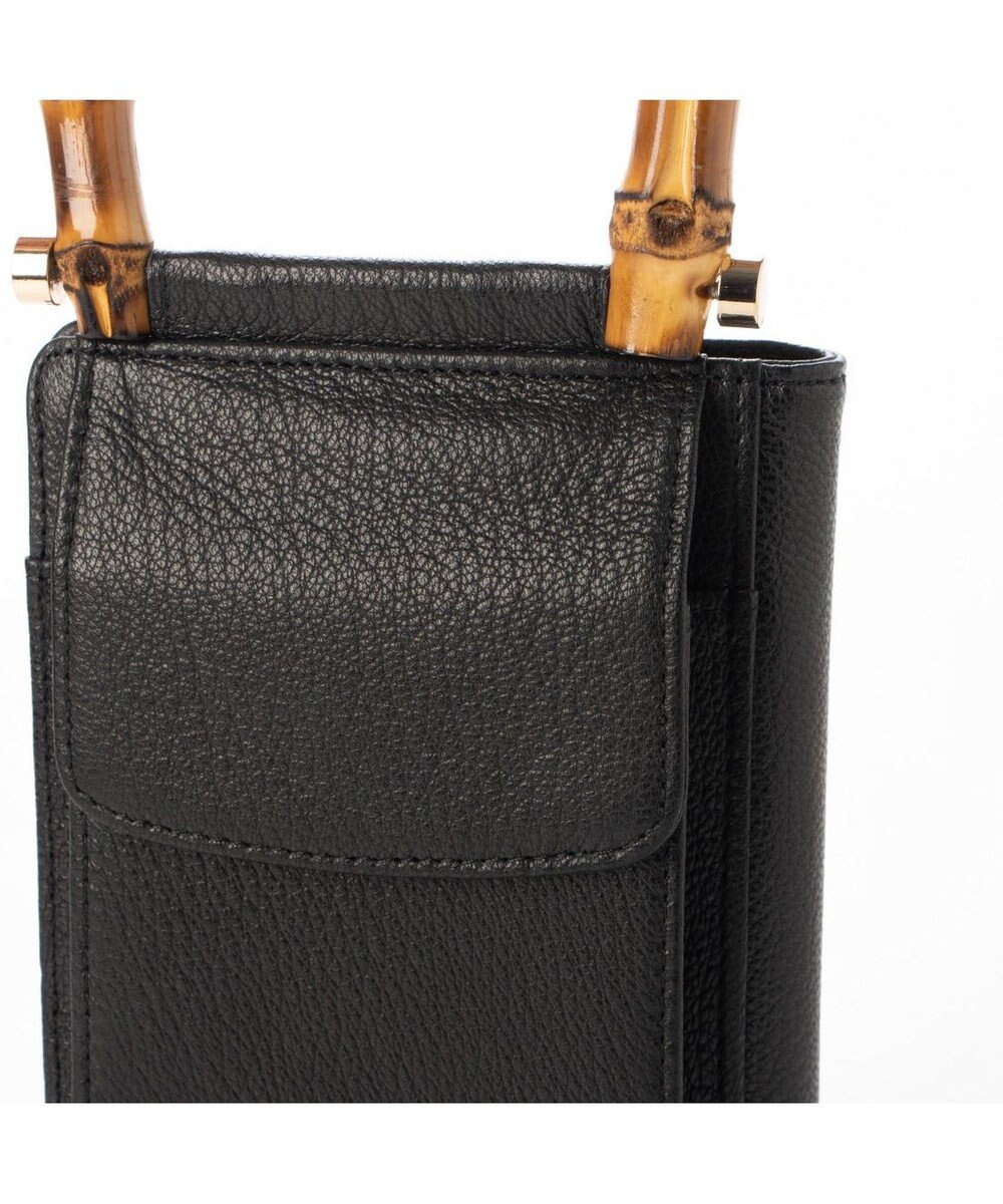 UNBILLION perche バンブーハンドルゴートモバイルウォレットショルダー 
