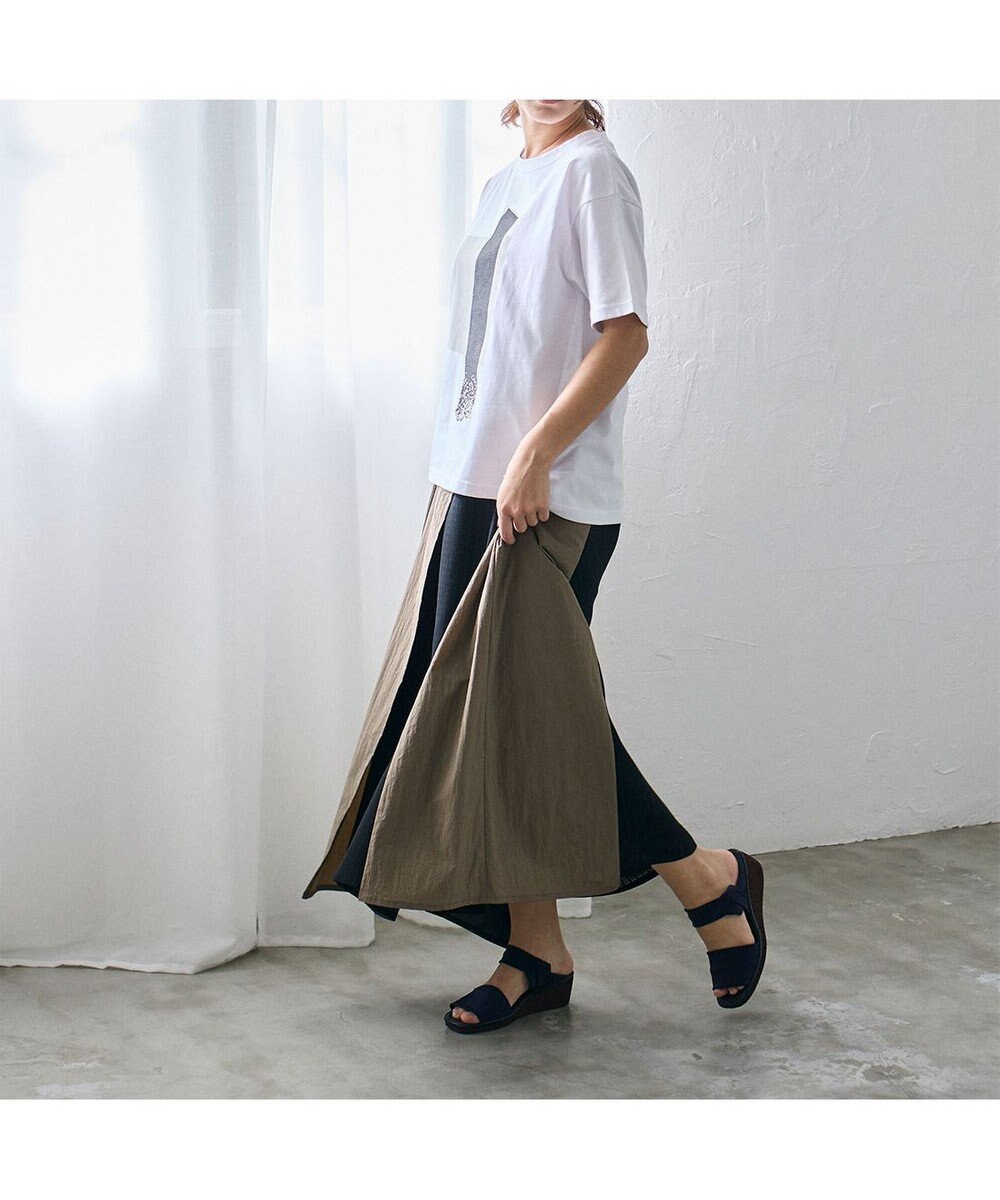 MODE ET JACOMO <D'ICI>ストレッチクロスウェッジサンダル 