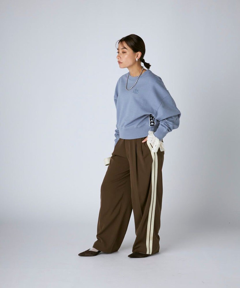 OP／FILA 【Kappa】ショート丈 ドロップショルダー 裏毛スウェット 