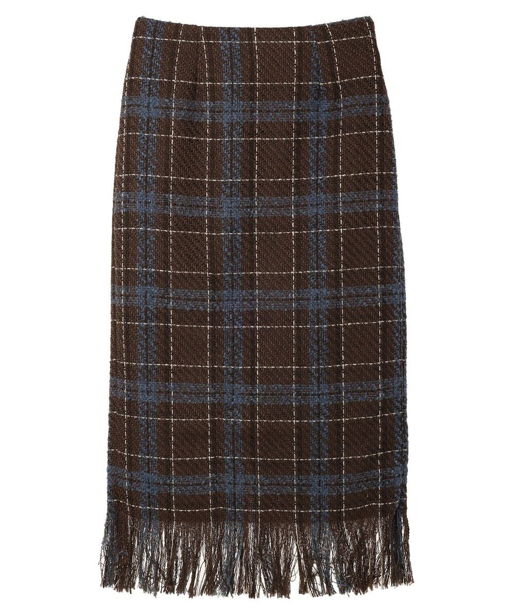 Green Parks ・ＳＵＧＡＲ　ＳＰＯＯＮ　チェックフリンジスカート 