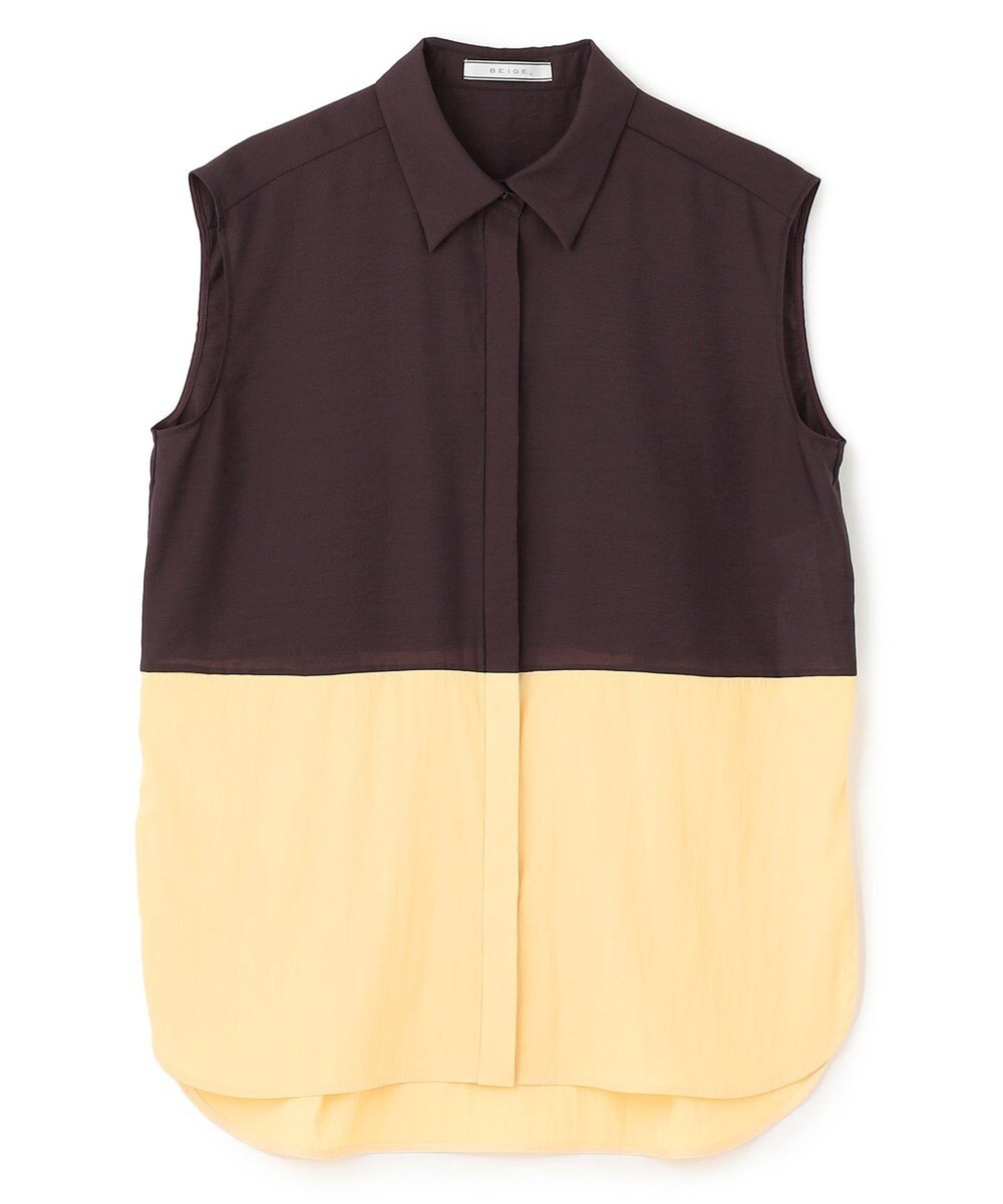 BEIGE， 【洗える】SERBES / ノースリーブブラウス 