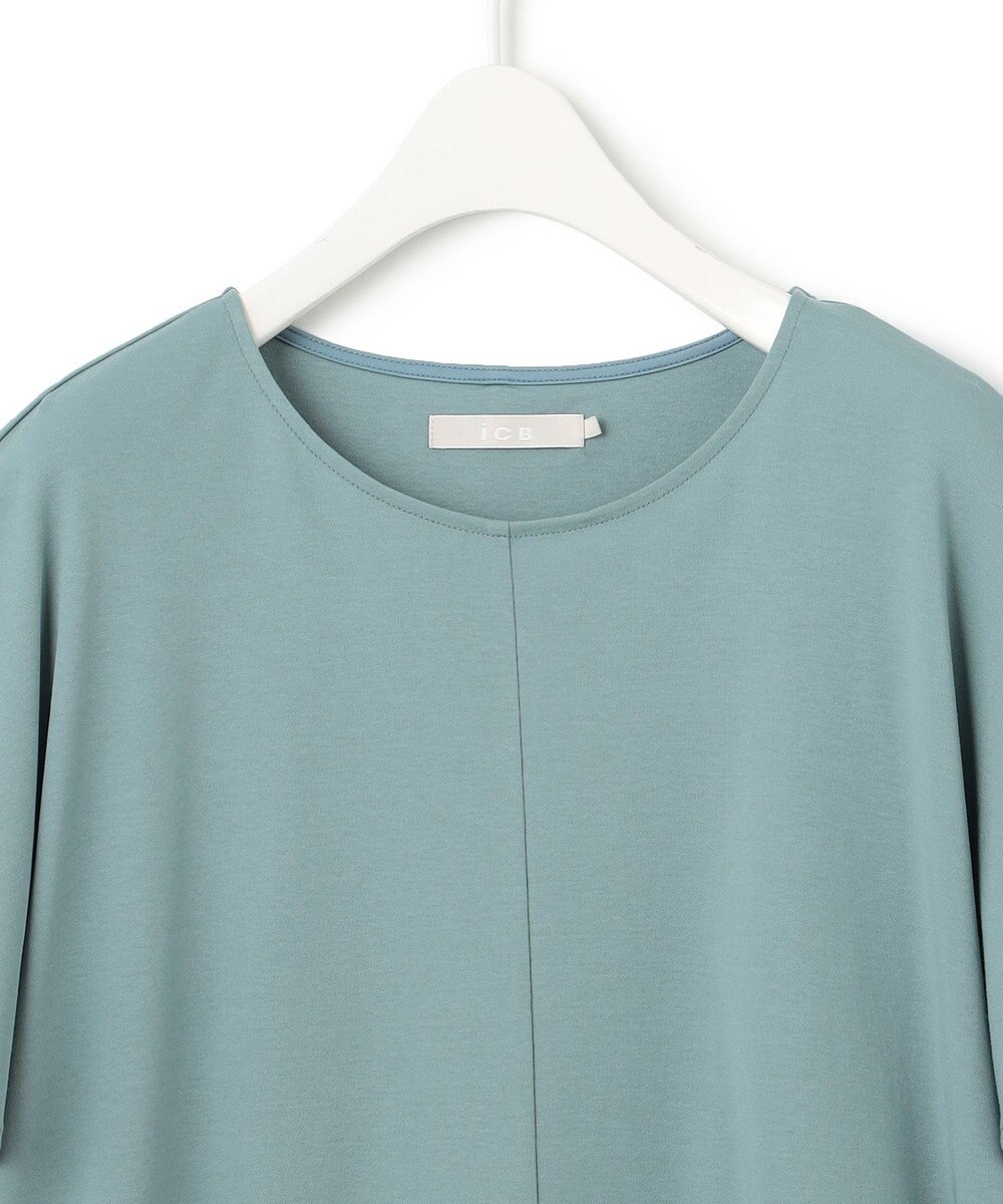 ICB 【接触冷感・UVケア・洗える】 ハイツイストスムース ケープデザインカットソー 