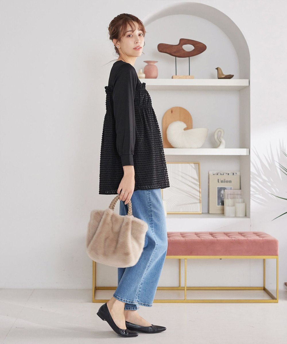 Tiaclasse ポンチ×ジャガードドッキングチュニック 