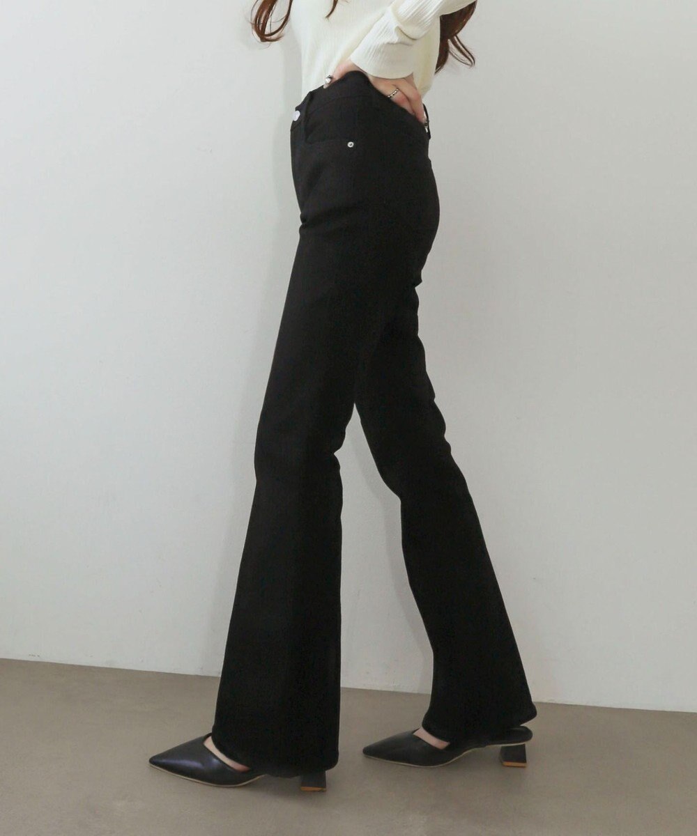 WEGO 【美脚パンツ】ストレッチフレアデニムパンツ 