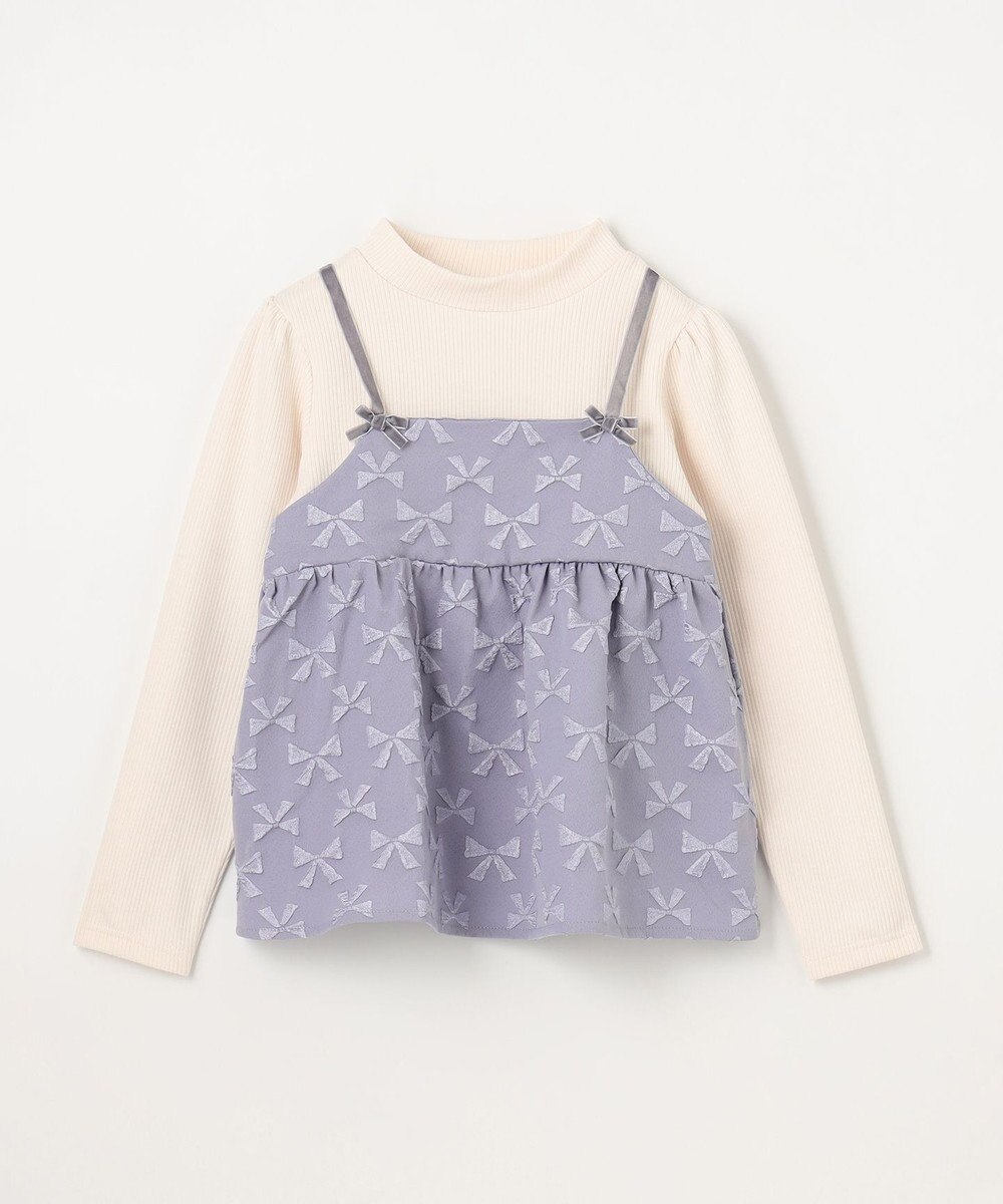 ANY KIDS 総柄リボンドッキングチュニック 