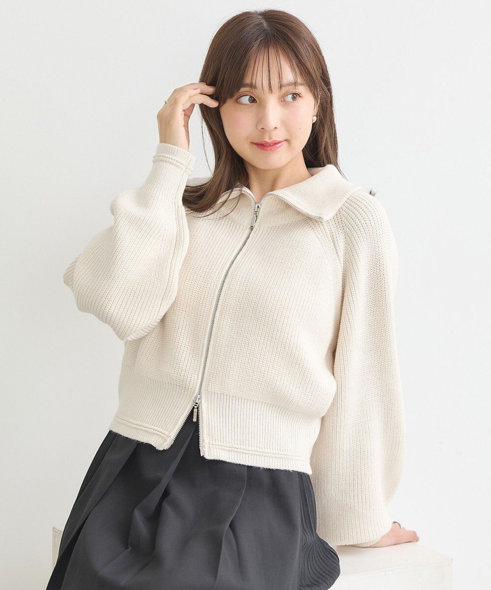 earth music&ecology ＢＩＧカラージップカーディガン 