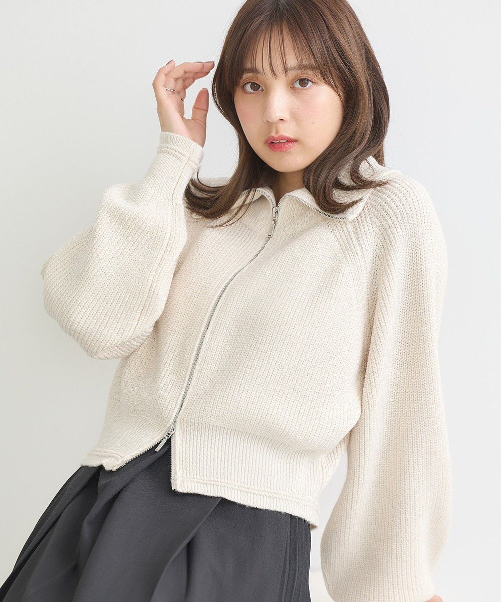 earth music&ecology ＢＩＧカラージップカーディガン 