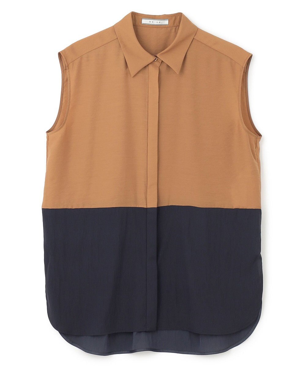 BEIGE， 【洗える】SERBES / ノースリーブブラウス 