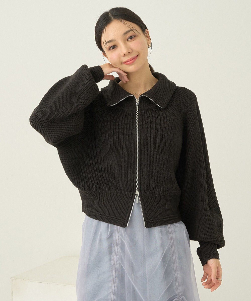 earth music&ecology ＢＩＧカラージップカーディガン 