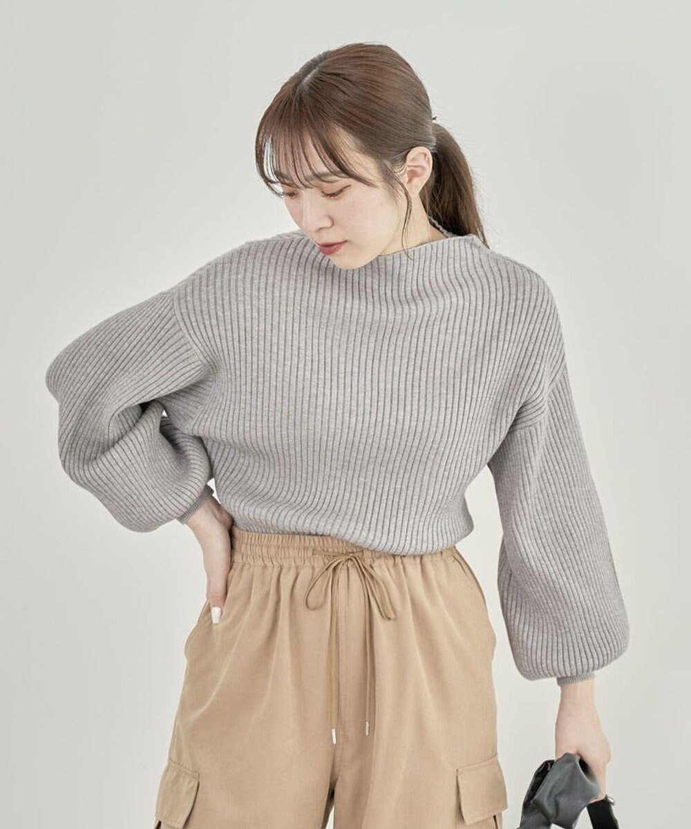 Green Parks ・ｓｗｉｎｇ　ｂｙ　ボトルネックカラーニット 