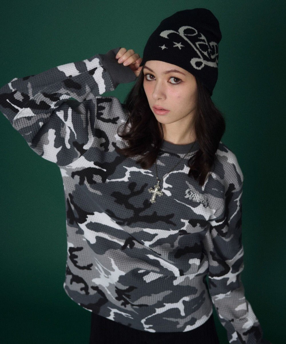 WEGO 【ユニセックス着用ITEM】ワッフルロゴT（長袖） 