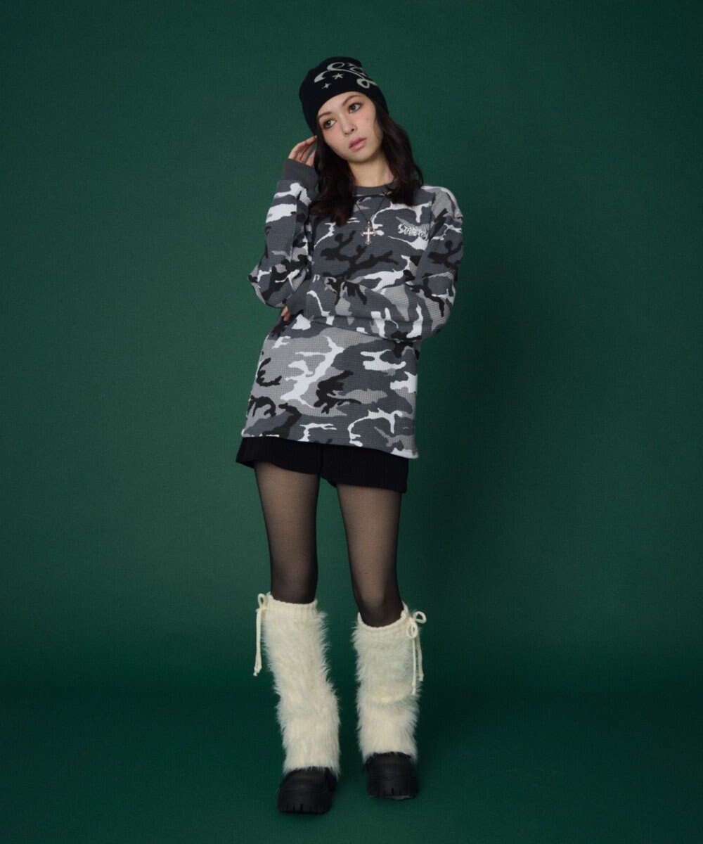 WEGO 【ユニセックス着用ITEM】ワッフルロゴT（長袖） 