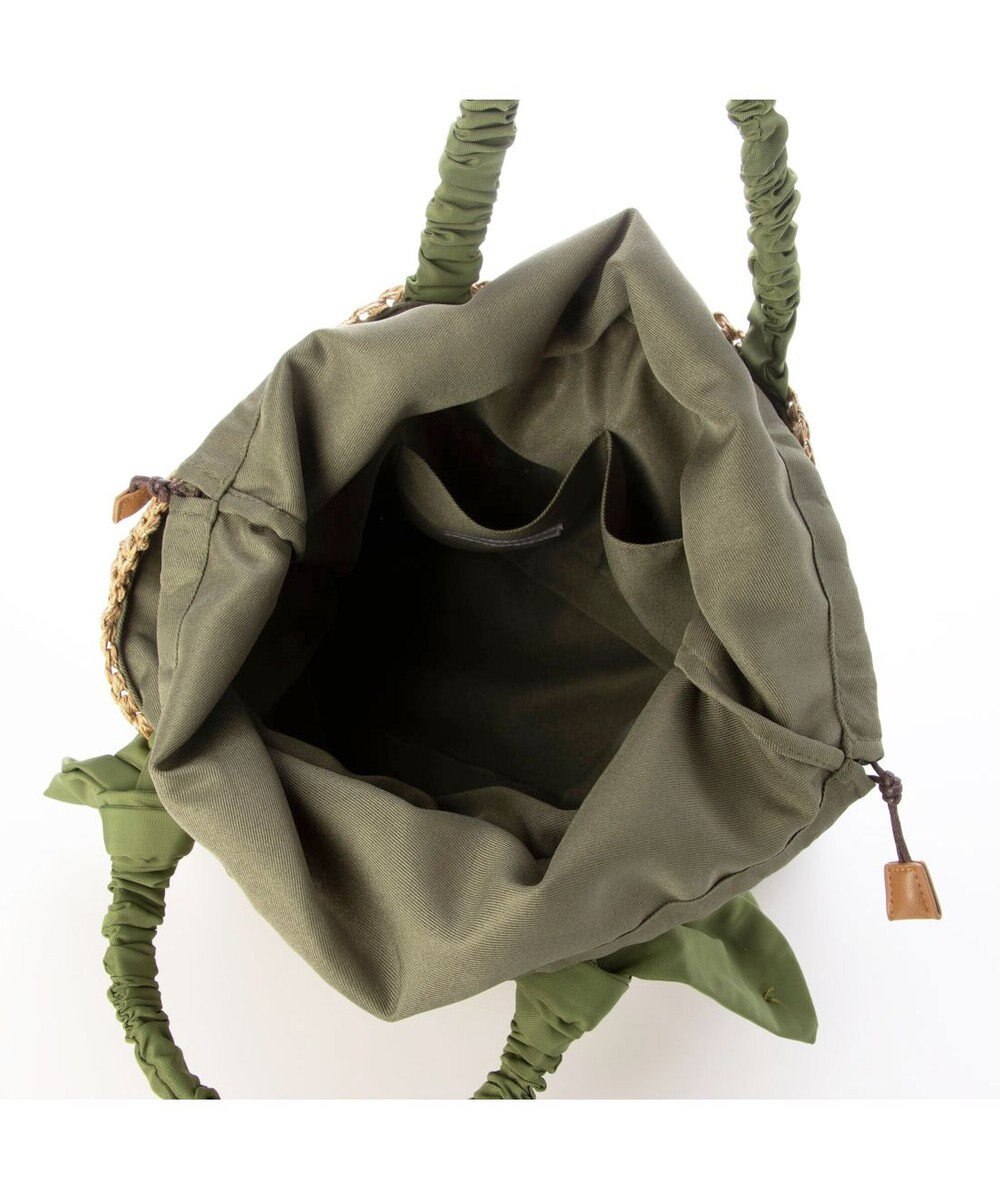 UNBILLION カシュカシュ cachecache / 下がりリボン切替編みトート 