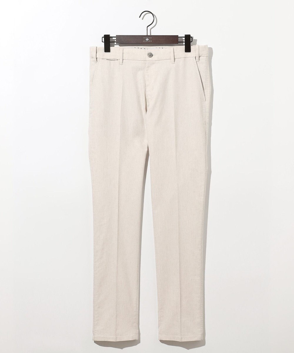 JOSEPH ABBOUD 【キングサイズ・ウエストも伸びる/清涼/ストレッチ】ストレッチリネンシャンブレーパンツ 