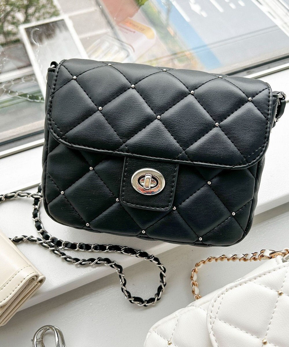 WEGO スタッズ付きキルティングショルダー 