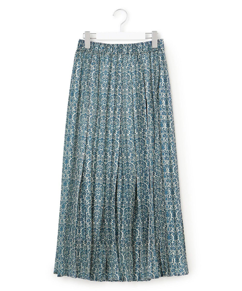 J.PRESS YORK STREET 【WOMEN】オリジナルタイルプリント ワイドプリーツスカート 