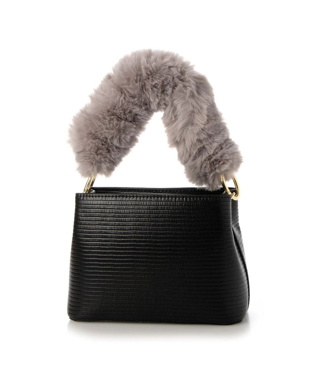 UNBILLION cachecache スパイラルエコファーハンドルスクエアミニショルダー 