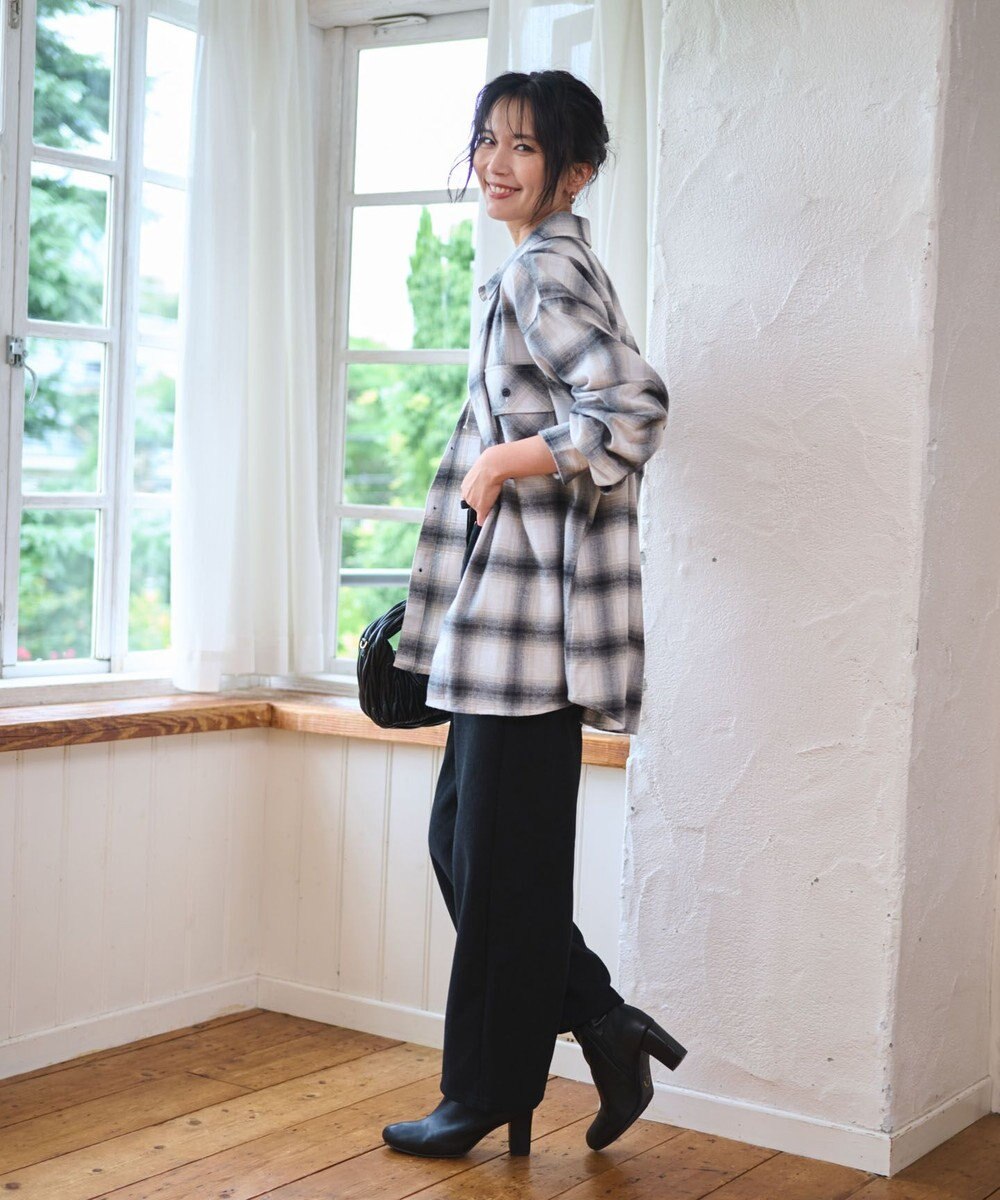 WEGO 【WEB限定/25年秋冬新作/ウエストゴム】裏ベロアワイドイージーパンツ 