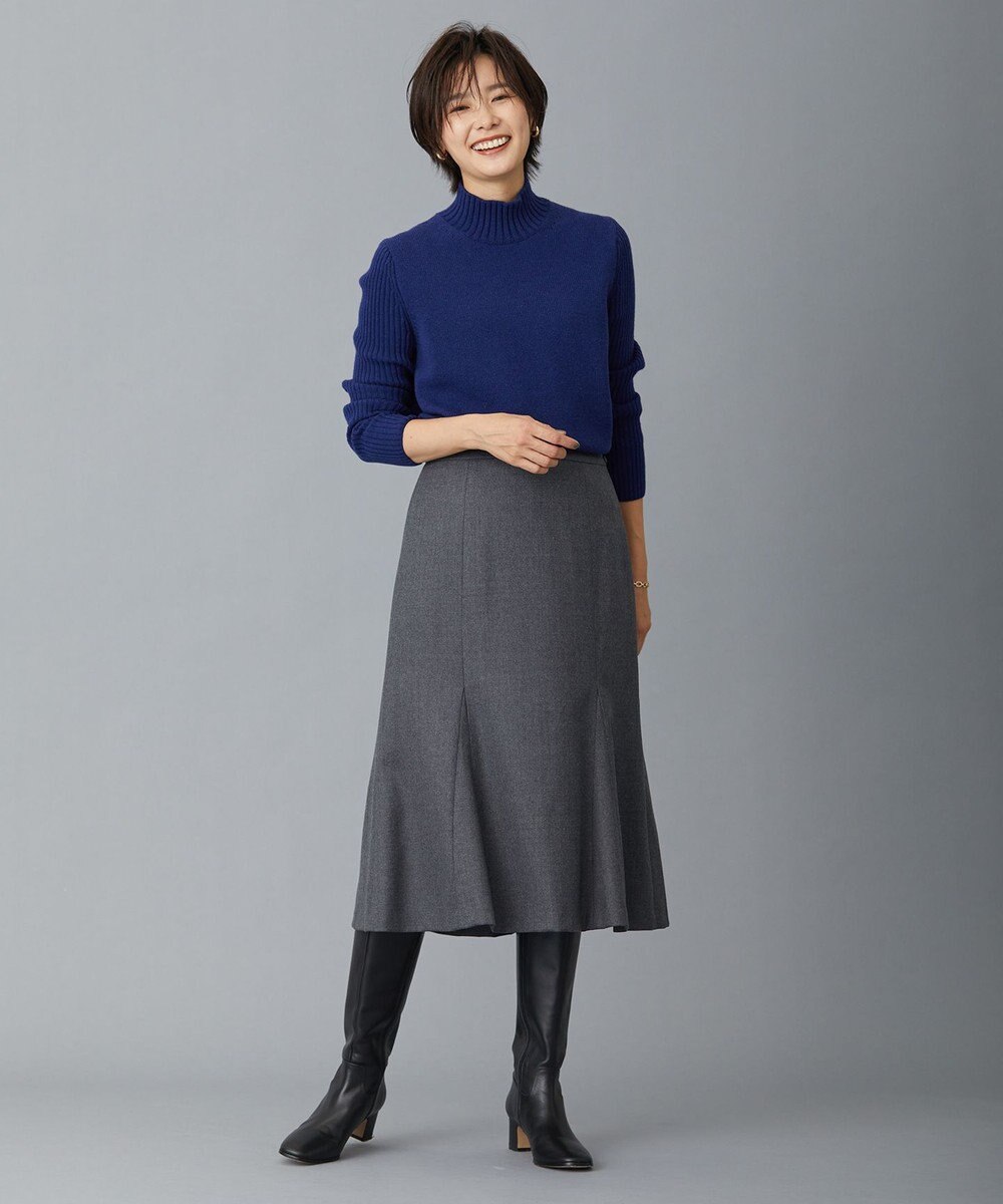 J.PRESS LADIES 【洗える】フラノハンドウォッシュ マーメイド スカート 