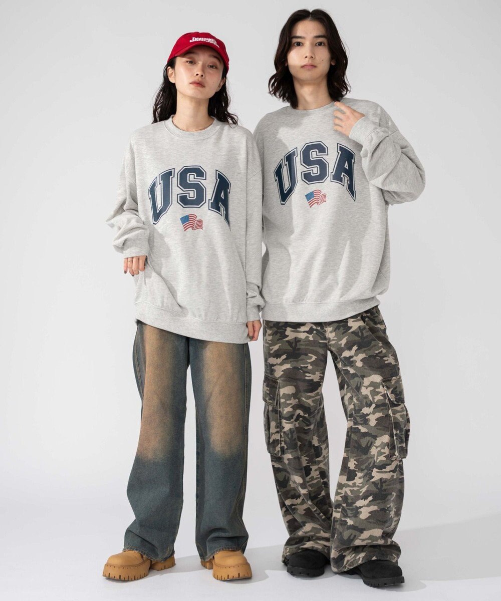 WEGO 【2025年秋冬新作/SMLXLサイズ展開/ユニセックス着用ITEM】アソートグラフィックプルオーバー 