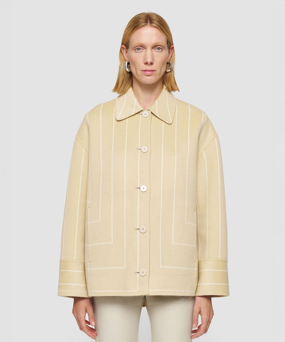 JOSEPH ジオメトリック ダブルフェイス ウールコート 