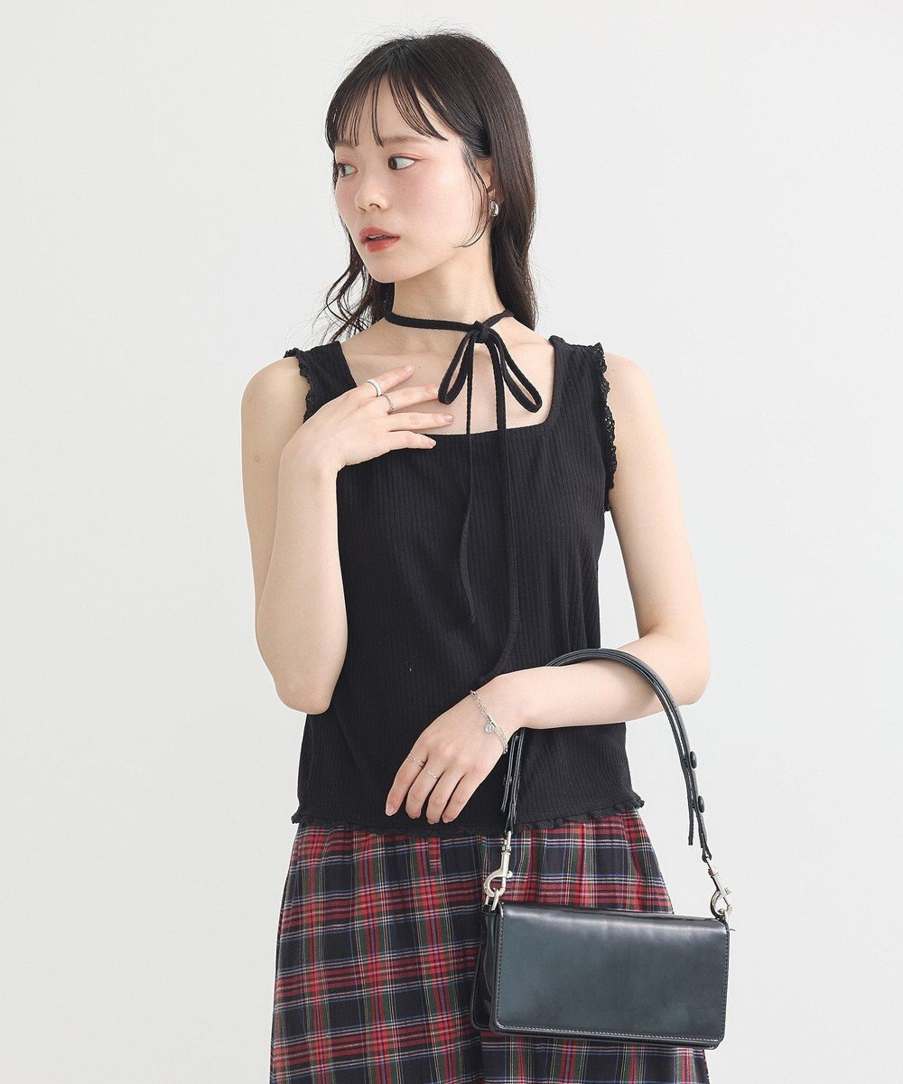 earth music&ecology マルチｗａｙネックホルターレースタンク 