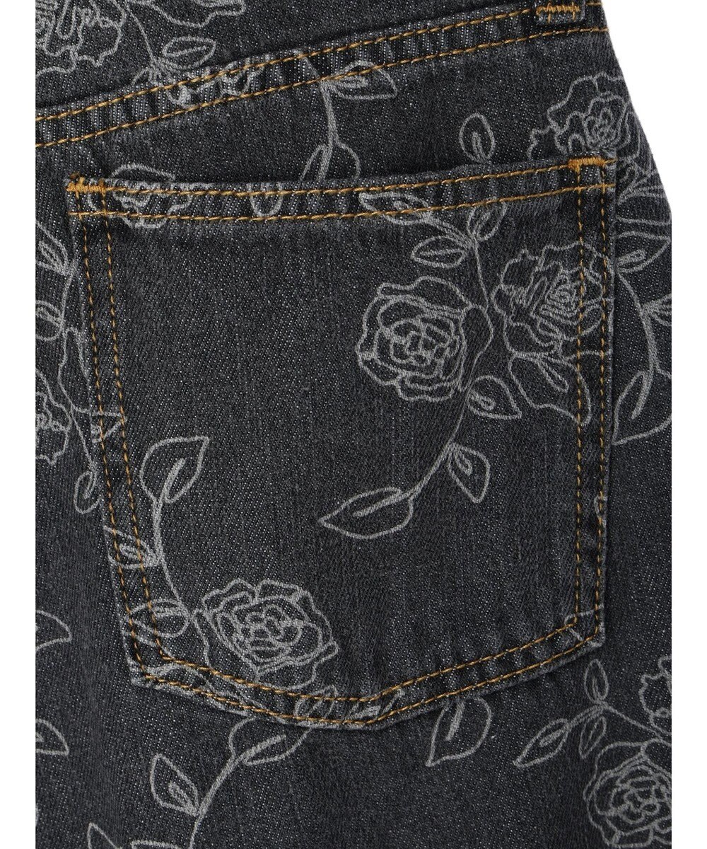 Green Parks ・Ｄｏｕｂｌｅ　Ｆｌａｇｓ　フラワー抜染ストレートデニム 