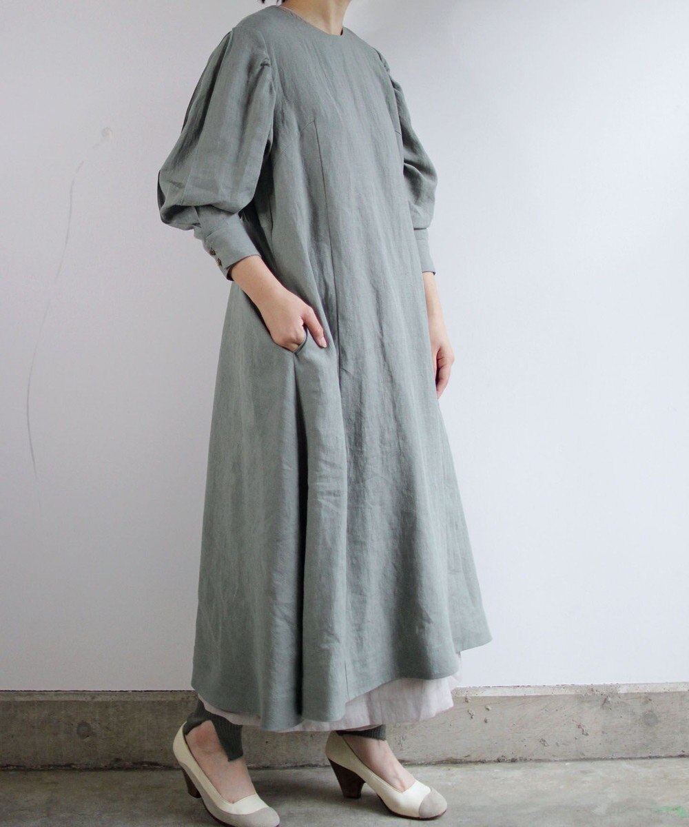 ベルギーリネンのクラシックワンピースドレス Muuc ファッション通販 公式通販 オンワード クローゼット