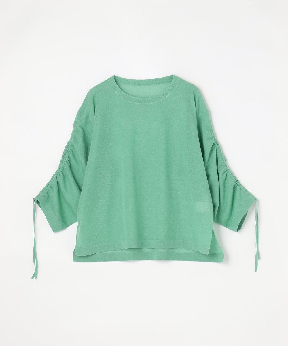 ANY シアーシャーリングスリーブニット 