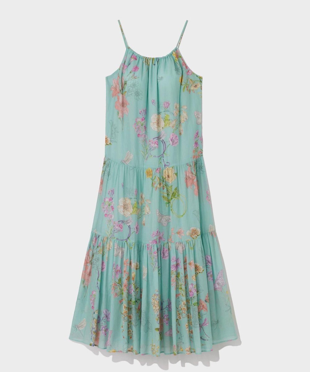 GRACE CONTINENTAL ボタニカルティアードドレス 