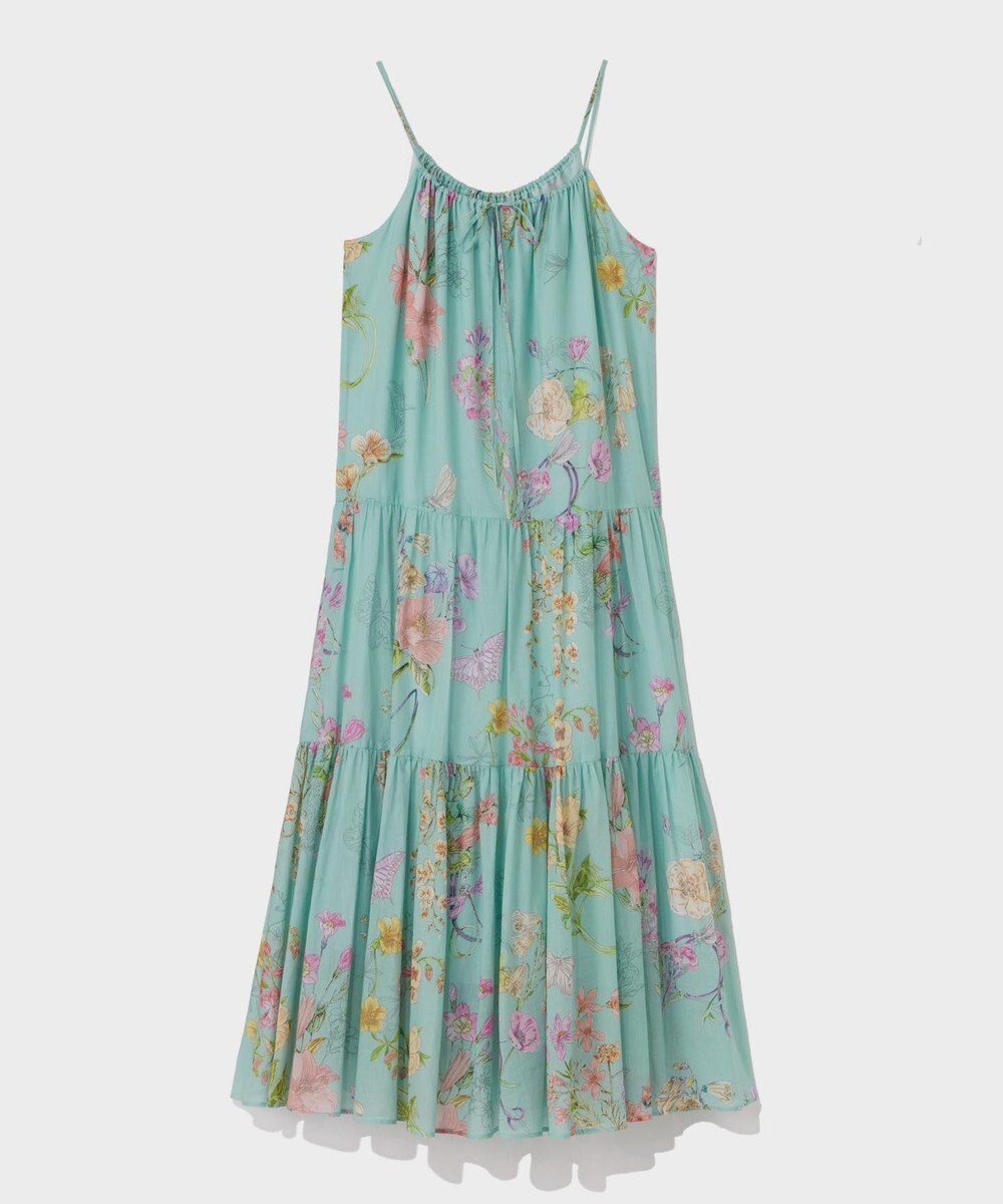 GRACE CONTINENTAL ボタニカルティアードドレス 