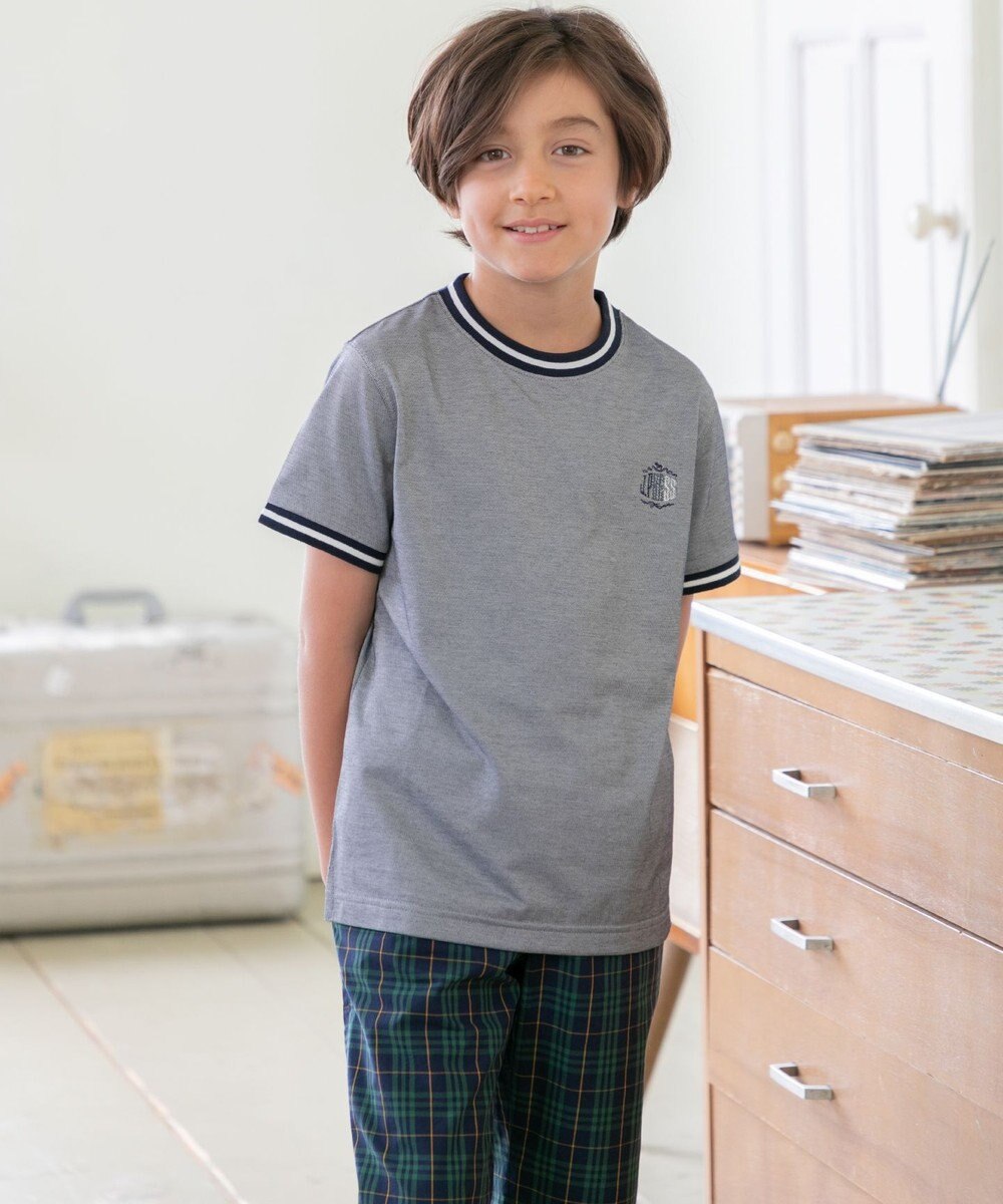 J.PRESS KIDS 【140-170㎝】COOLMAX コンビボーダー リブＴシャツ 