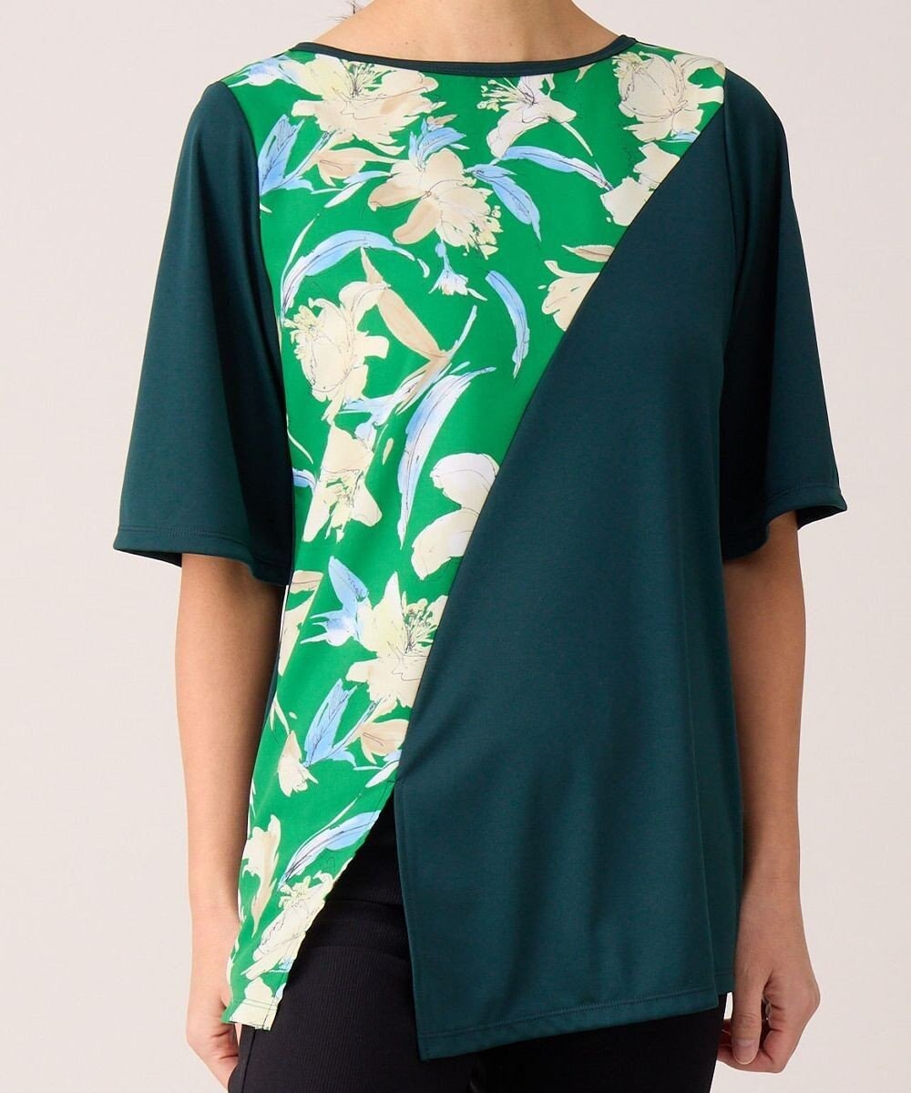 Chacott フラワープリントワンピースＴシャツ 