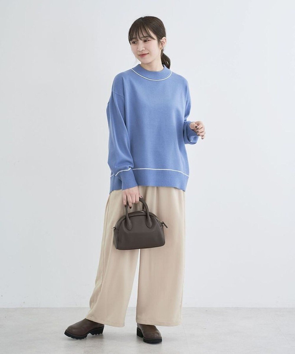 Green Parks もちやわモックネックニットプルオーバー 