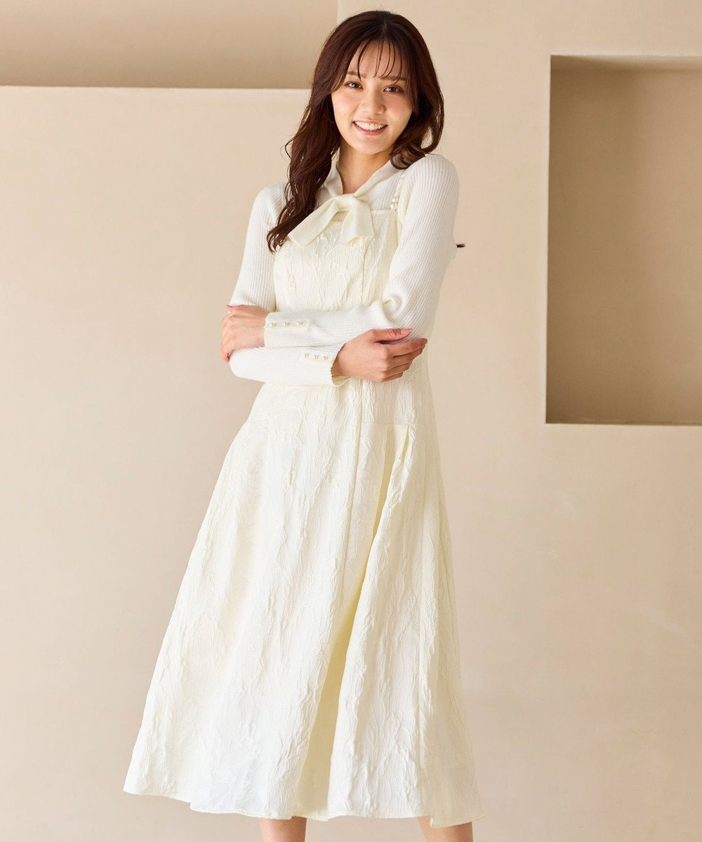 Feroux 【先行予約】ジャガードキャミ ワンピース 