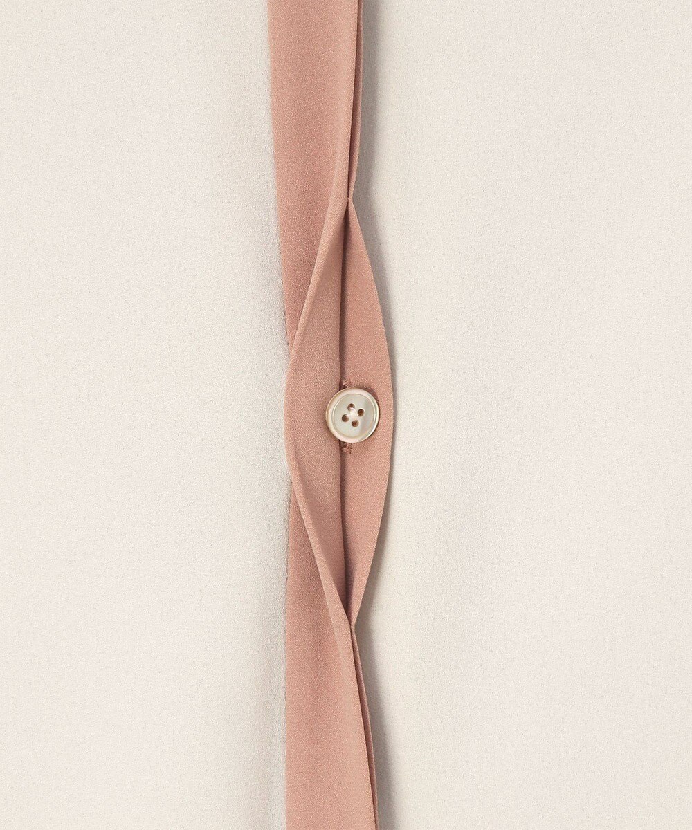 Paul Smith バックサテン ジョーゼット スタンドカラー ブラウス 