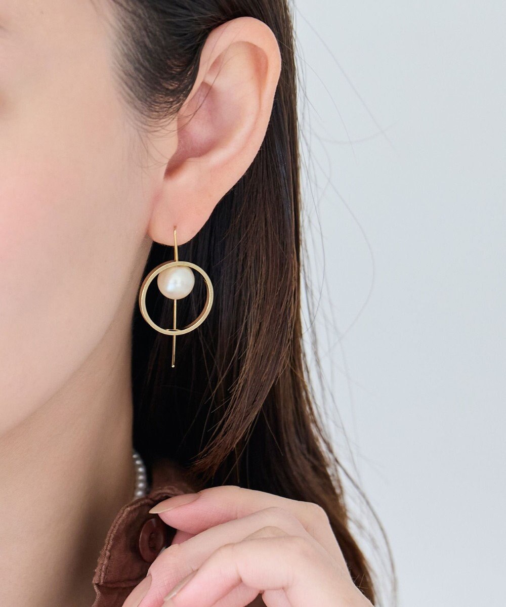 Phoebe 〈金属アレルギー対応〉モーションリングパールピアス/ニッケルフリー/大ぶり/存在感◎/主役級 