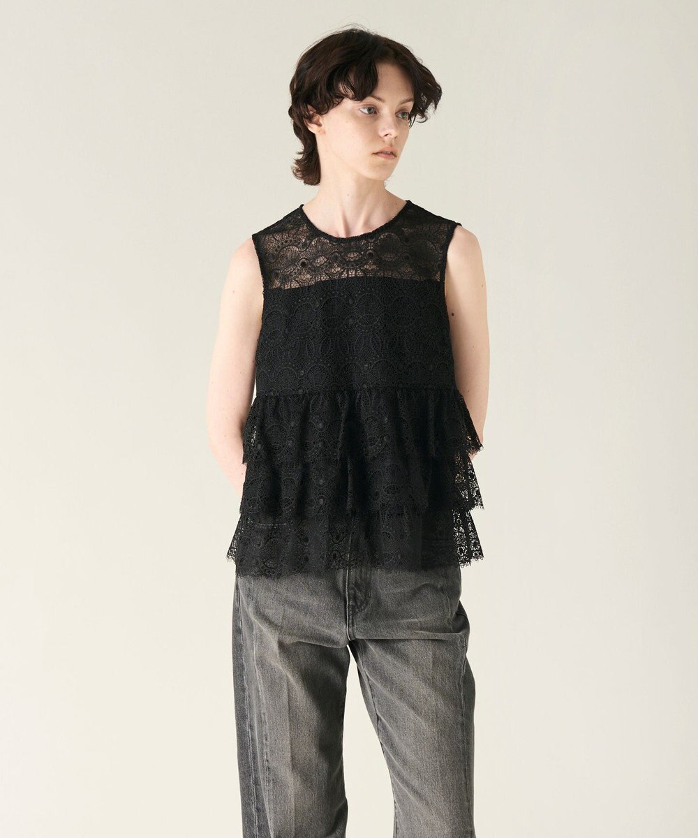 GRACE CONTINENTAL レースギャザートップ 