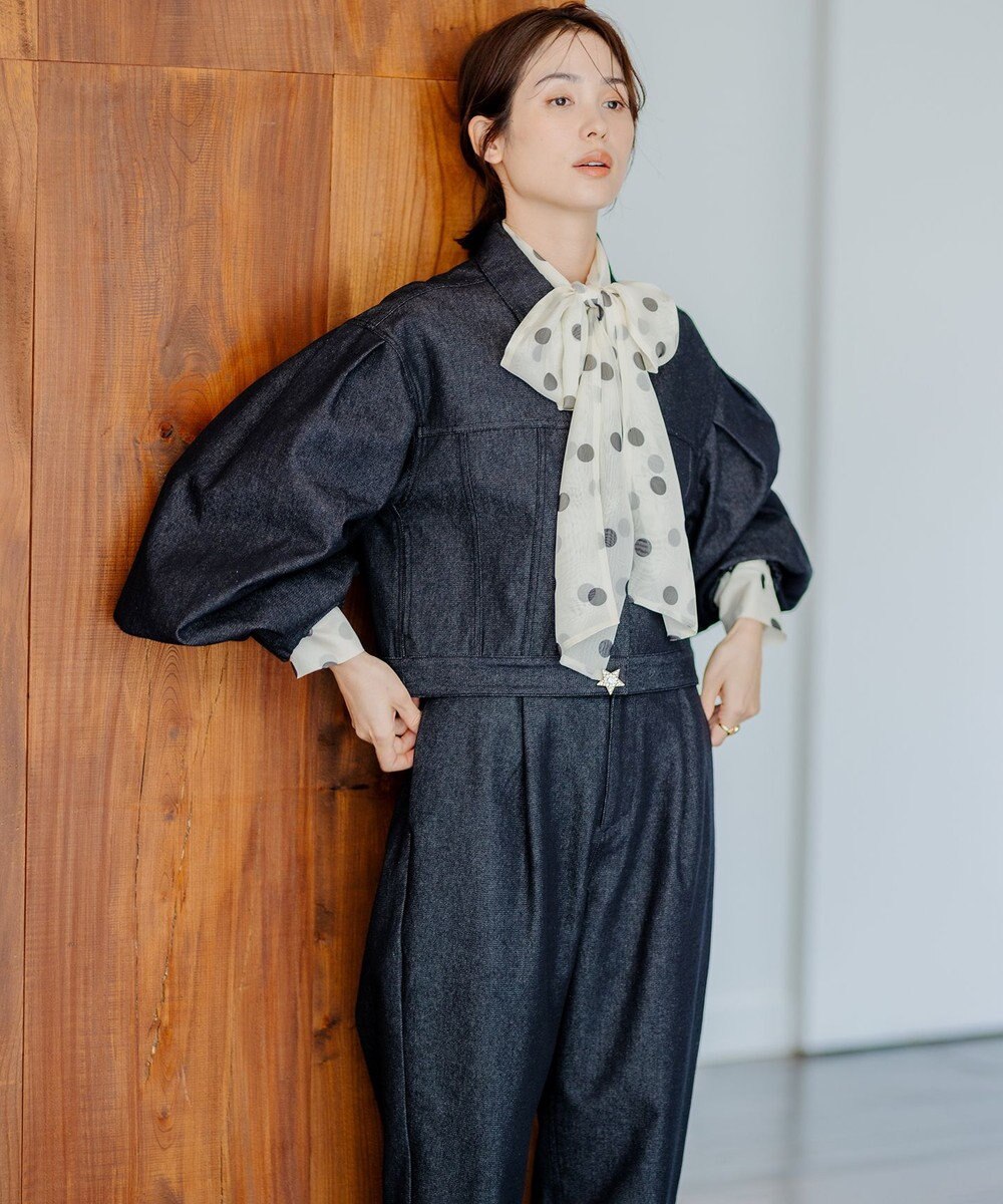 組曲 S 【組曲×setsuko sagittaire】シフォンプリント2WAYブラウス 