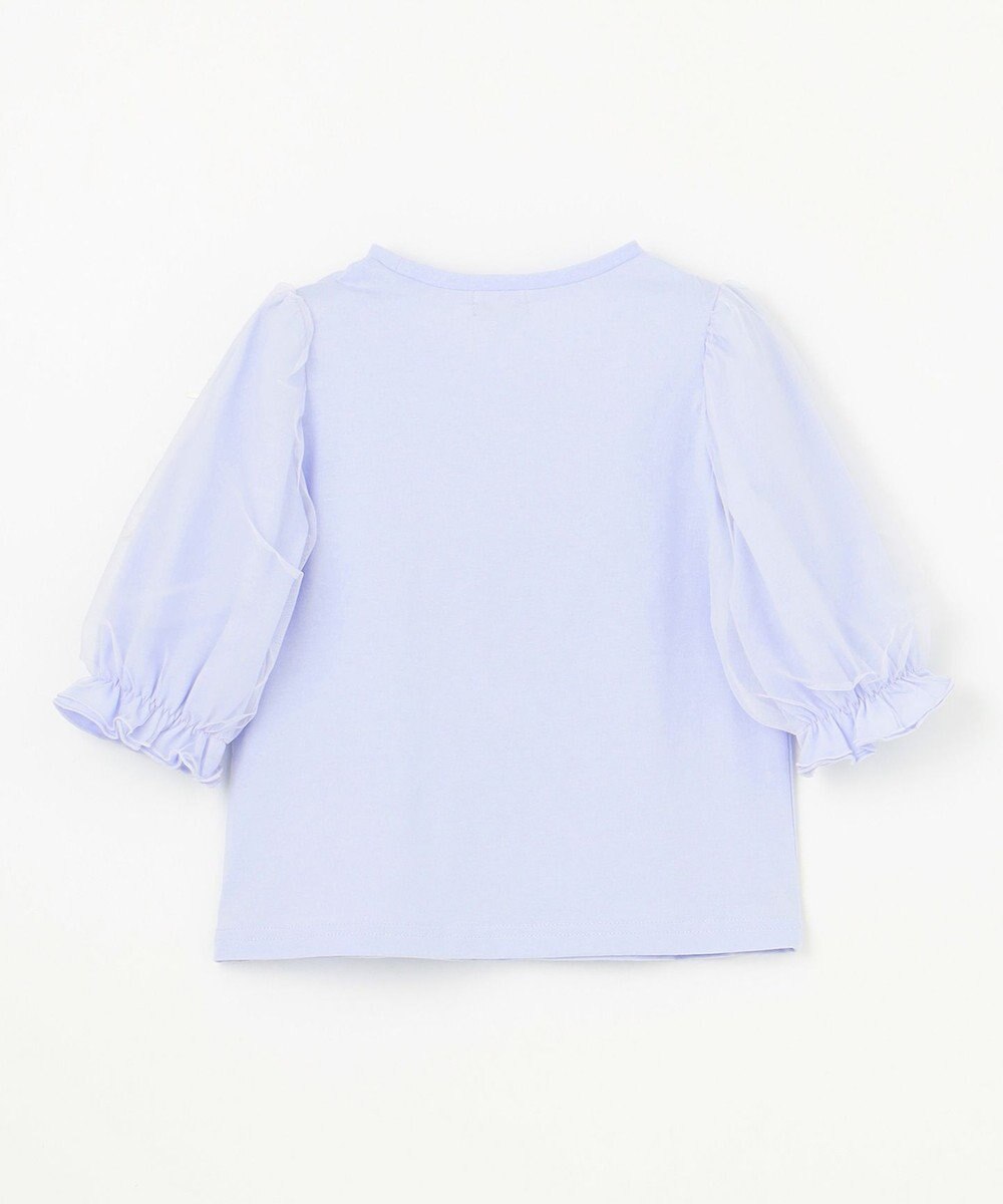 ANY KIDS リボン×チュール 七分袖Tシャツ 