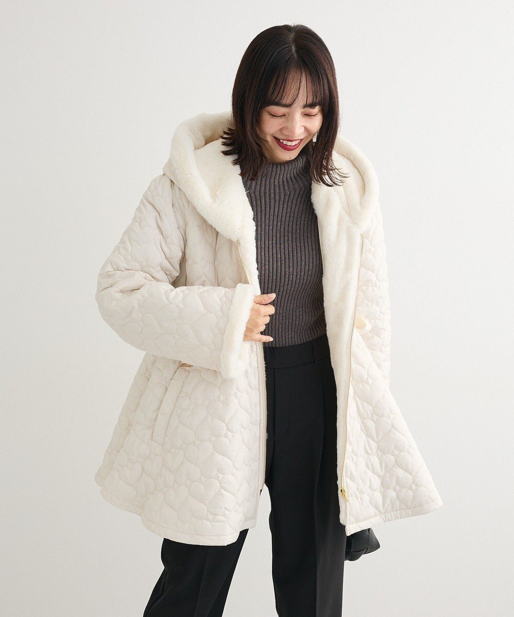 Green Parks ・ｓｗｉｎｇ　ｂｙ　ハートキルトフレアコート 